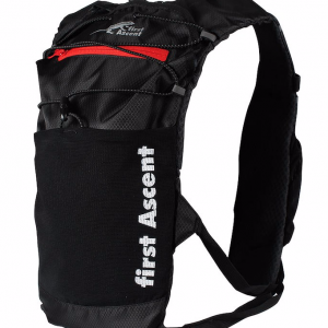 First Ascent Hush Minimalist 2L Hydration Pack-Black/Red
