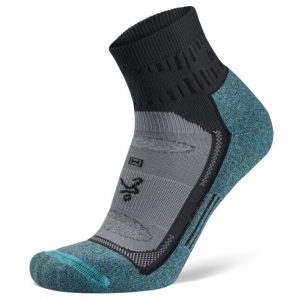 Balega Blister Resist Quarter Running Socks: Grey/Blue