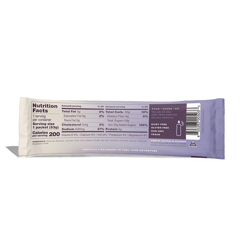 Tailwind Non-Caffeinated Endurance Fuel Sticks (2 Servings) Naked - Image 2
