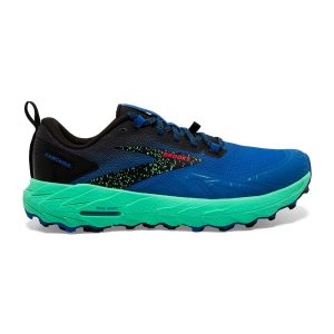 Brooks Cascadia 17 Trail Running Shoes Men's (Victoria Blue/Black/Spring Bud)