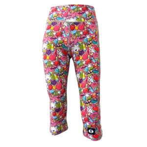 High Waist Funky 3/4 Leggings - Girl Power