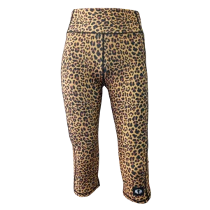 High Waist Funky 3/4 Leggings - Leopard