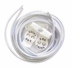 SBR Elastic Lock Shoelaces White