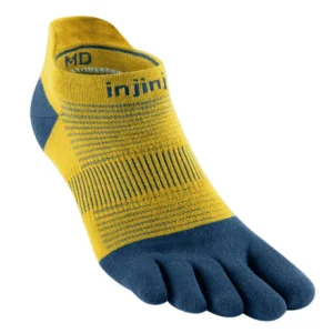 Injinji - Run Lightweight (Ultra-Thin Cushioning) No-Show - Royal Yellow