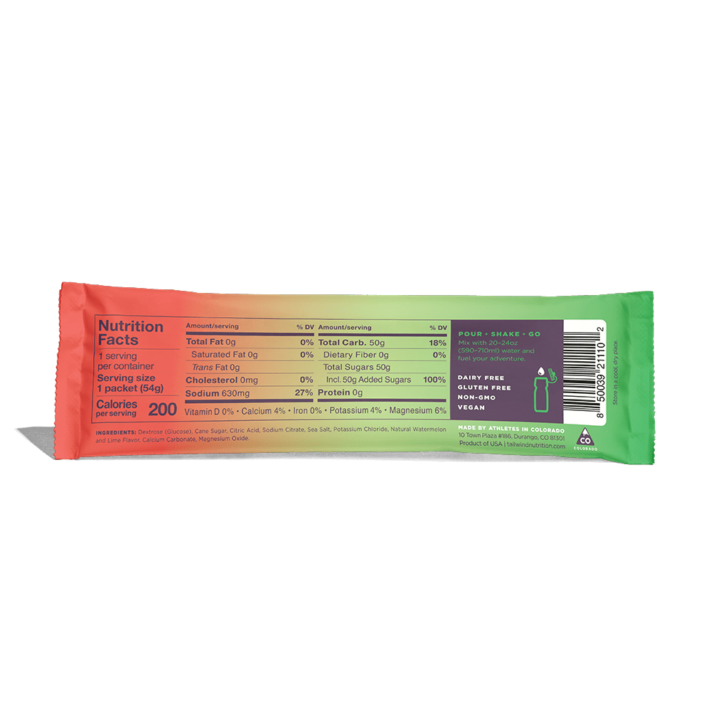 Tailwind Non-Caffeinated Endurance Fuel Sticks (2 Servings) Dauwatermelon - Image 2
