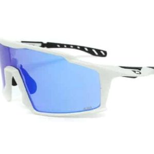 Darcs Peak Sport Sunglasses (White/Blue Revo Aura HD)