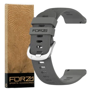 FORZA - ELITE | 20mm Quick Release Classic Watch Strap for Garmin Forerunner 645/245/55/Vivoactive 3/Vivomove/Venu/ Samsung Galaxy/Polar/Suunto & More