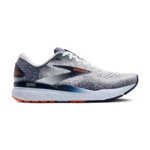 Brooks Ghost 16 Medium D (White/Peacoat/Orange)