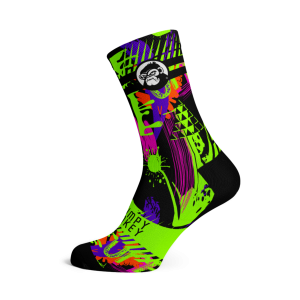 Grumpy Monkey Lumo Paint Socks