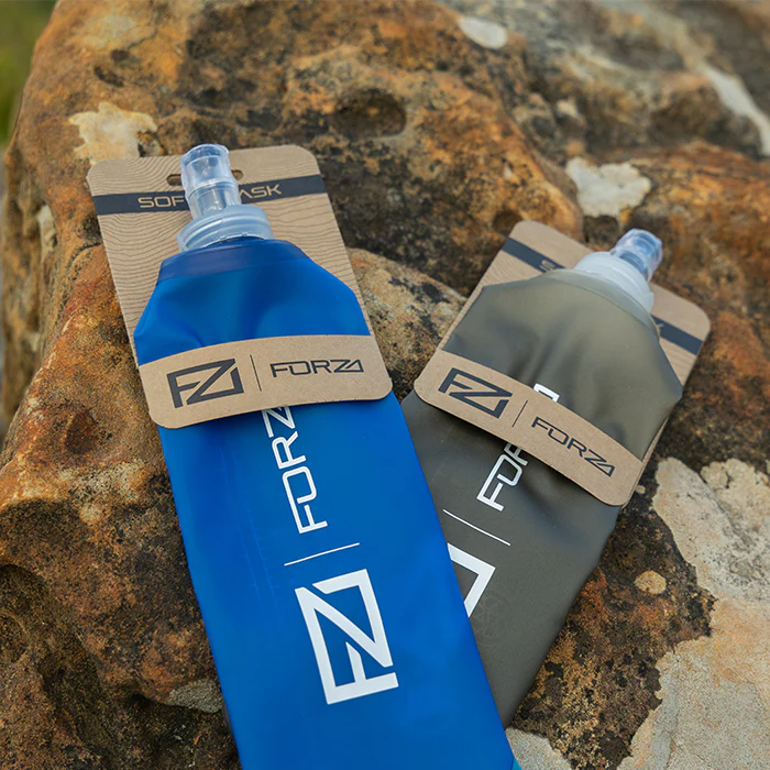 Forza 500ml Premium Soft Flask Collapsible Running Water Bottle Grey (Single) - Image 2