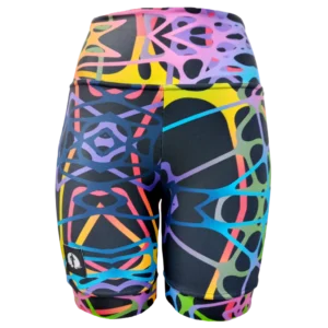 High Waist Funky Pants - Rainbow Veins