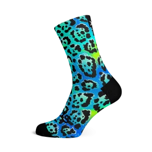 SOX Electric Leopard Blue Socks