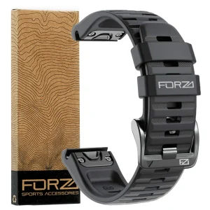 FORZA - ELITE | 22mm Easy Fit Watch Strap for Garmin (Black)