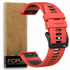 FORZA - ELITE | 22mm Easy Fit Two Tone Watch Strap for Garmin (Red/Grey)