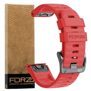 FORZA - ELITE | 26mm EasyFit Watch Strap for Garmin (Red)