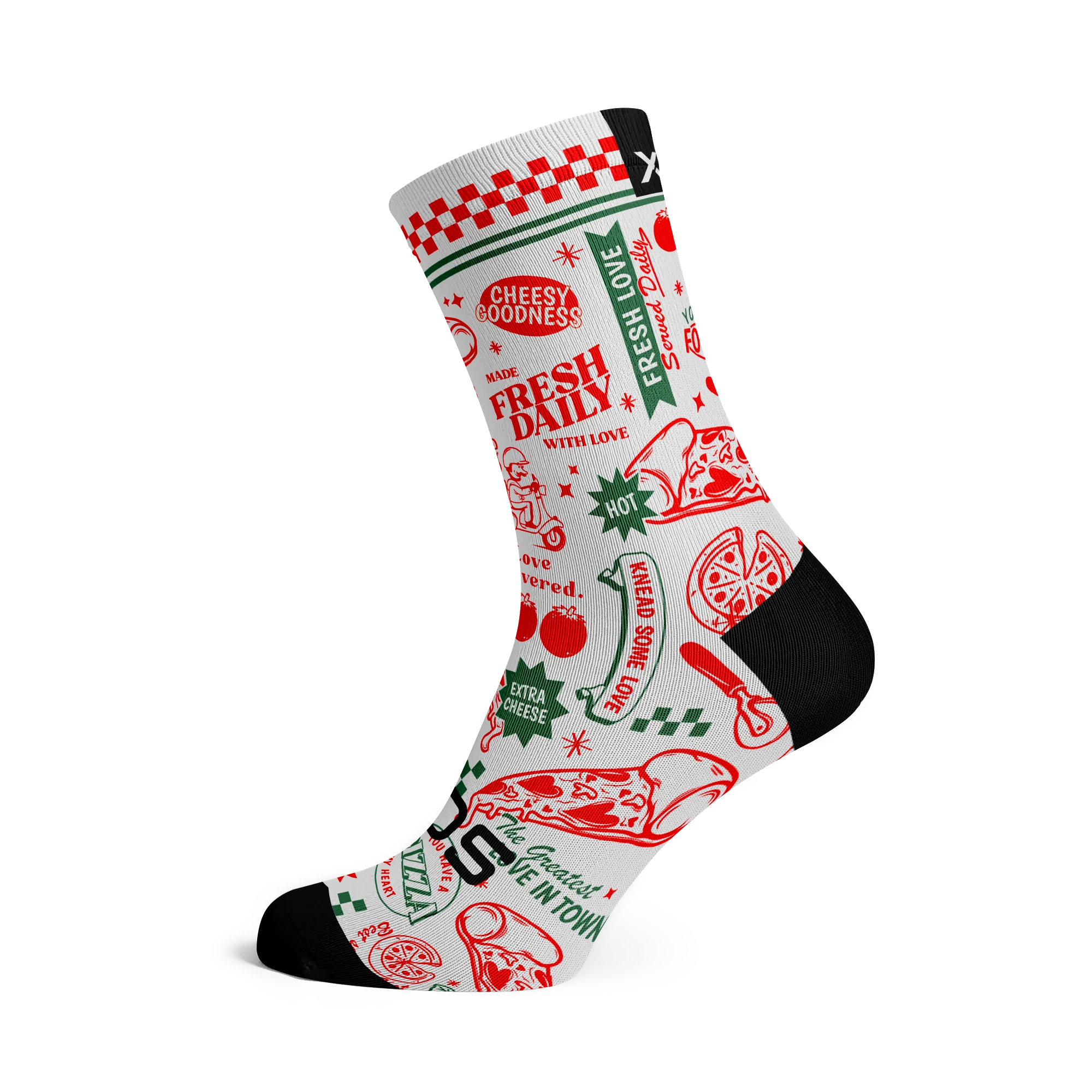 SOX Pizza My Heart Casual Crew Socks