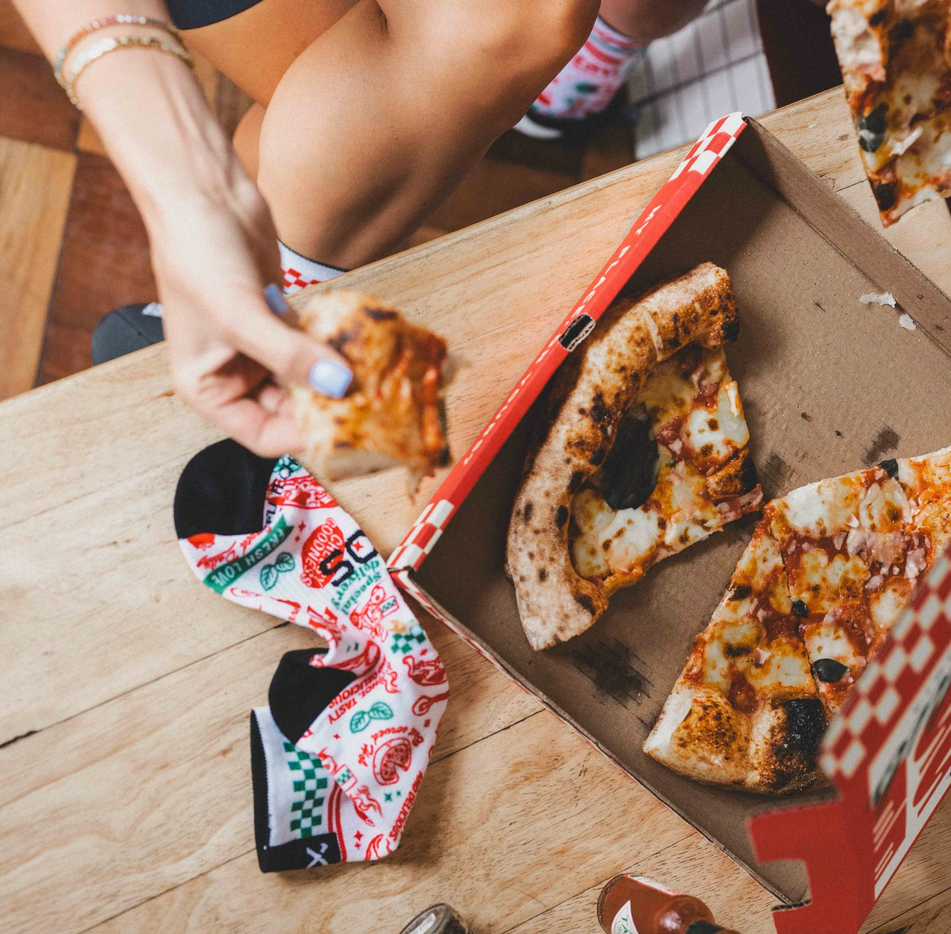 SOX Pizza My Heart Casual Crew Socks - Image 3