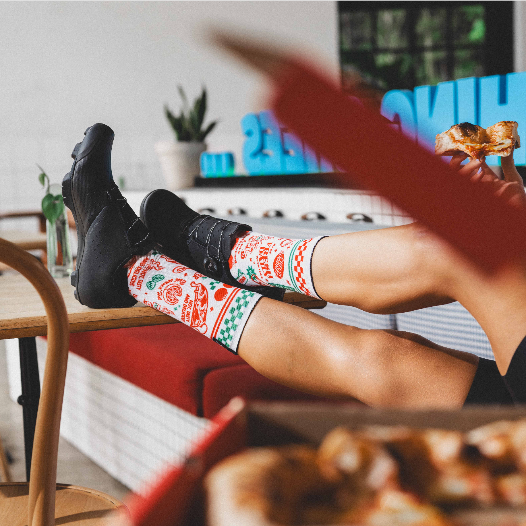 SOX Pizza My Heart Casual Crew Socks - Image 2