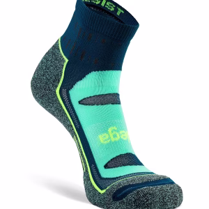 Blister Resist Quarter Running Sock: Teal