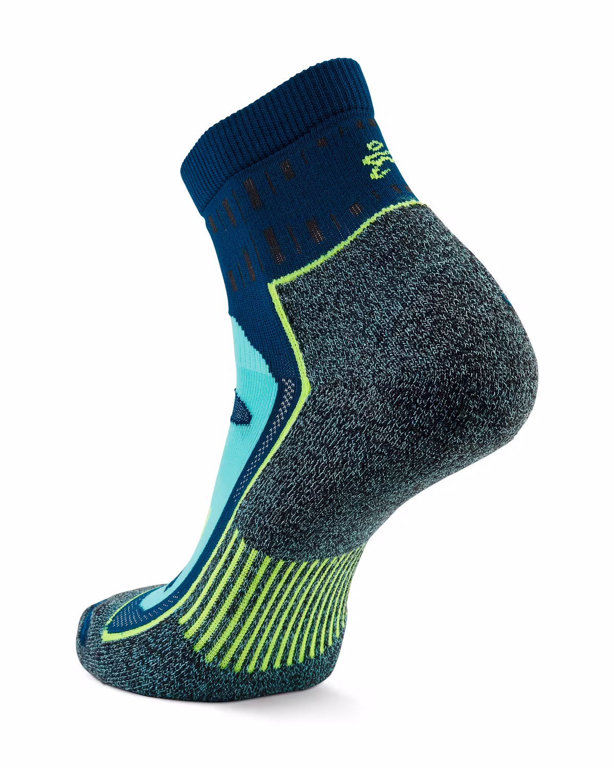 Blister Resist Quarter Running Sock: Teal - Image 2