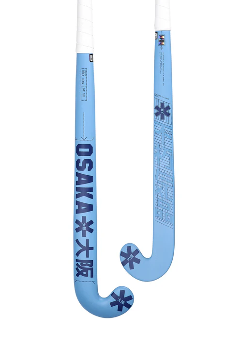 Osaka Junior Pro Bow GF Indoor Hockey Stick - Silver Lake Blue 35 inch