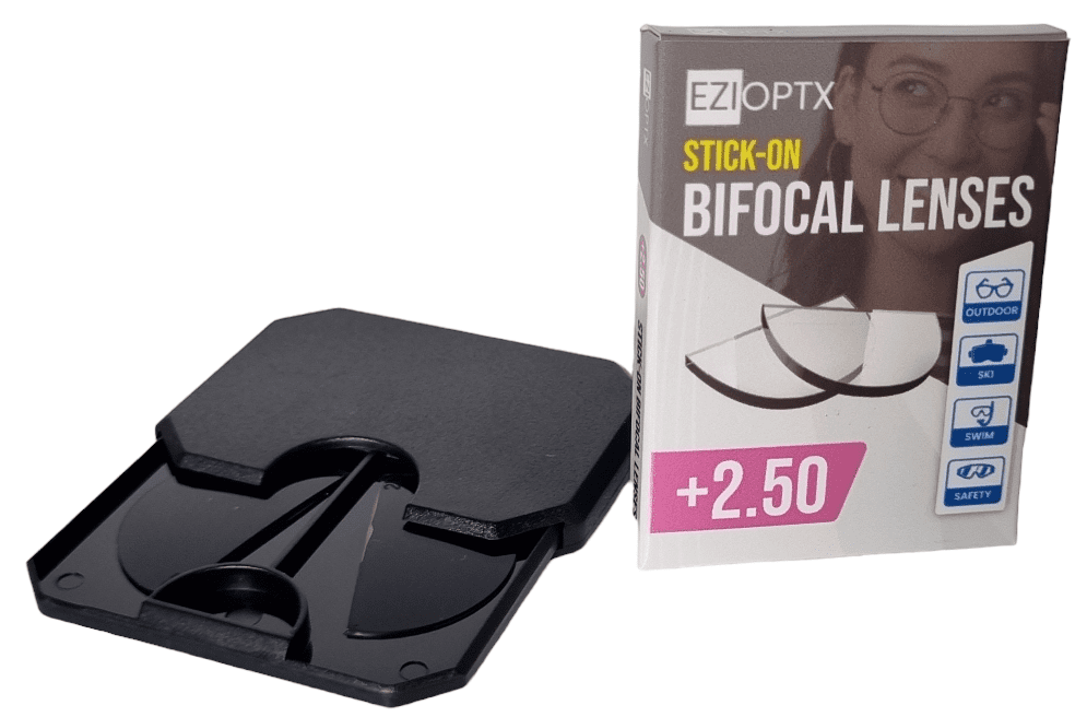 EziOptx Stick-On Bifocal Reading Lenses +2.50 - Image 2