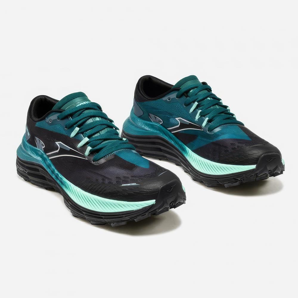 Joma Trail Running Shoes Ladies Tr-5 2601 Black Green Turquoise - Image 3