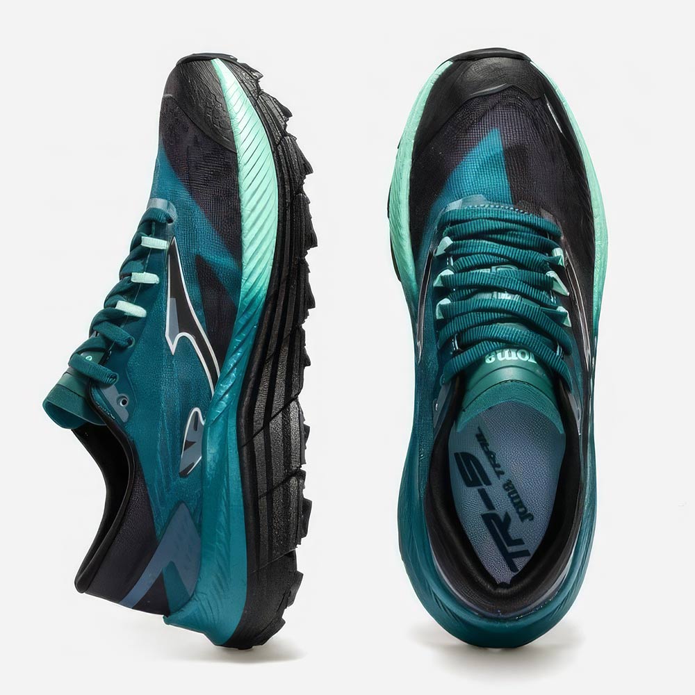Joma Trail Running Shoes Ladies Tr-5 2601 Black Green Turquoise - Image 2