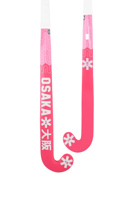 Osaka Pro Bow GF Indoor Hockey Stick - Hot Pink (Size: 37.5)