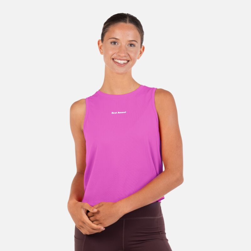 First Ascent Ladies Base Vest (Electric Pink)